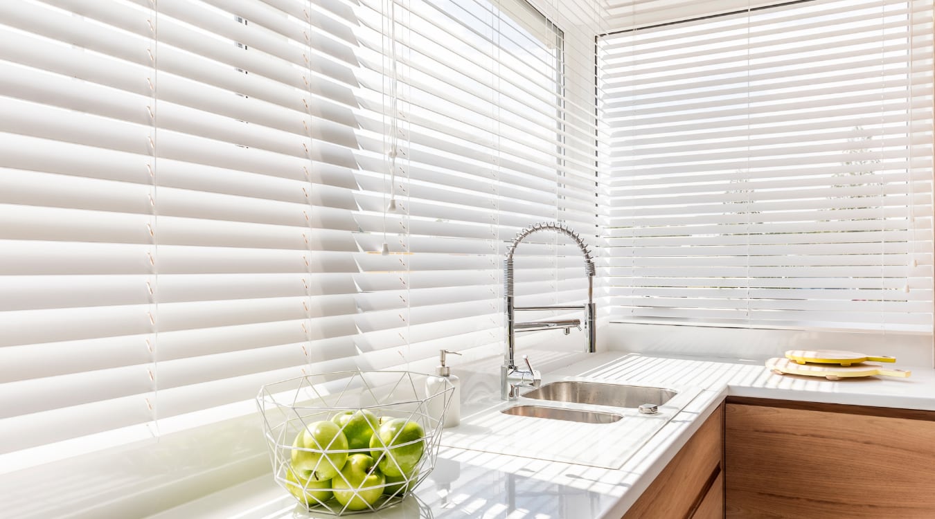 Polywood blinds in a kitchen